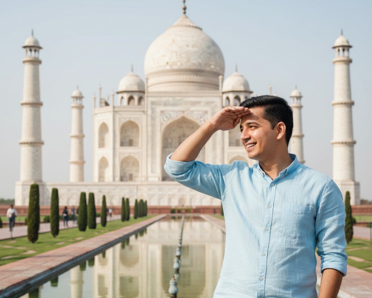 Result of Prompt 1 - Taj Mahal Reflection