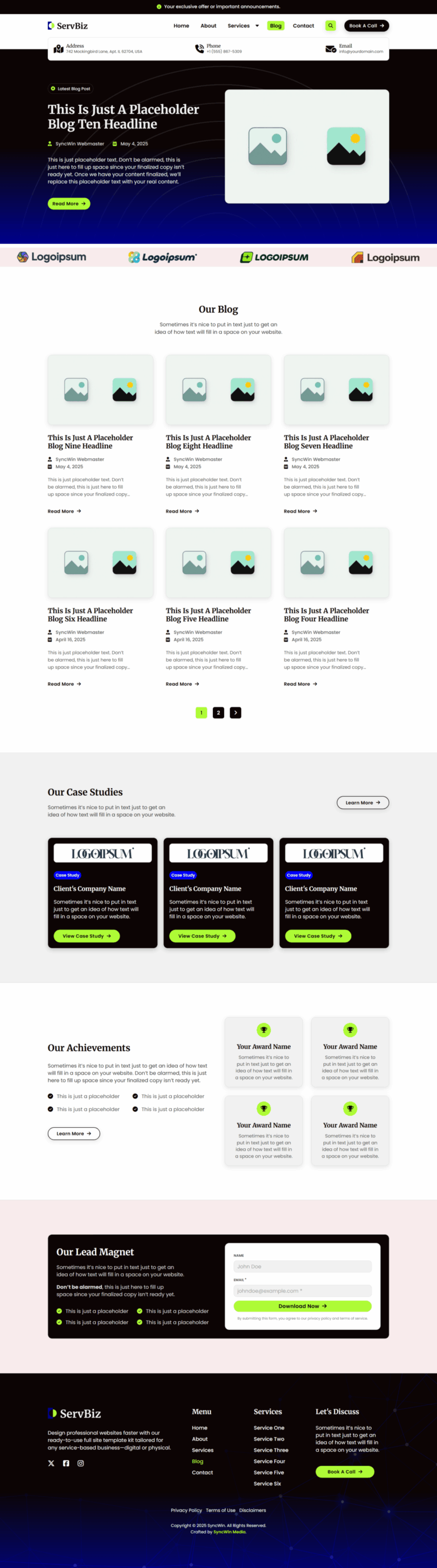 ServBiz Blog Archive - Screenshot - SyncWin